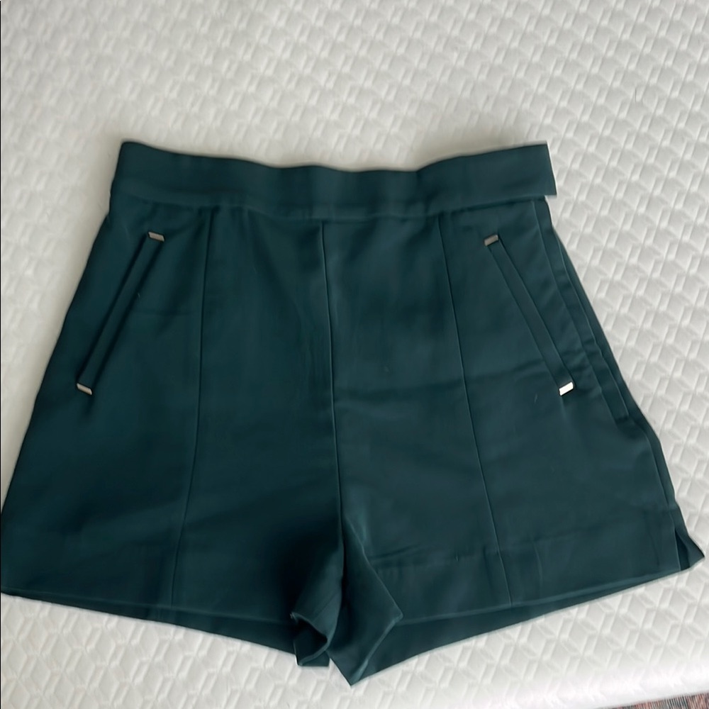 H&M Green High Waist Athletic Shorts